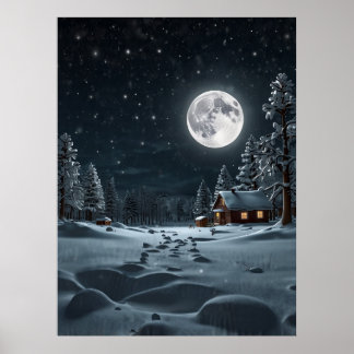 POSTER SNOW MOON