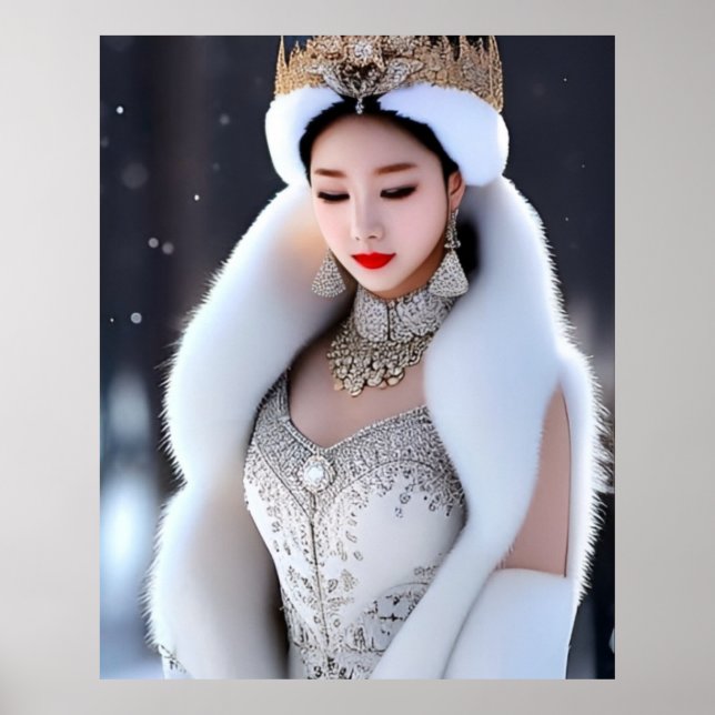 Poster Snow Queen Ai Generated Art (Frente)