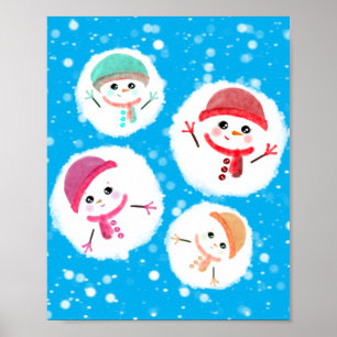Poster Snowball e Snowman Blue