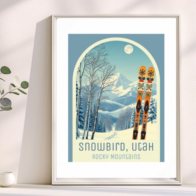 Poster Snowbird Utah resort ski montanhas rochosas (Criador carregado)