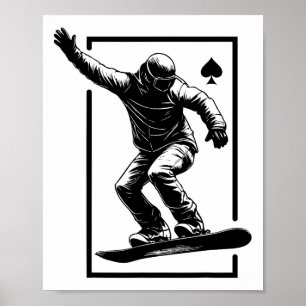 Poster Snowboard Art Snowboard Art Graphic Streetwear