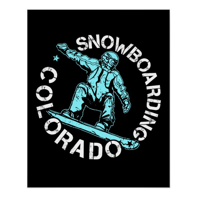 Pôster Snowboard Colorado Snowboarder Souvenir (Frente)