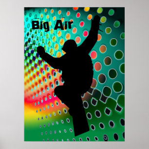 Poster Snowboard em tempestade de neve cósmica