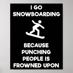 Poster Snowboard Engraçado - Snowboard Punch