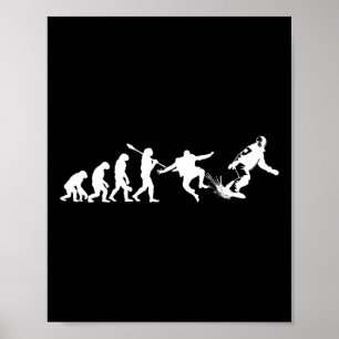 Poster Snowboard Evolution Engraçado Snowboarder