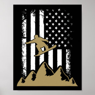 Poster Snowboard Flag Winter Snowboard Sport Ski Gift