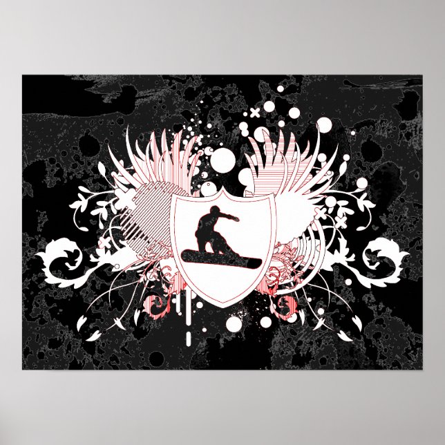 Pôster snowboard hi-fi (Frente)