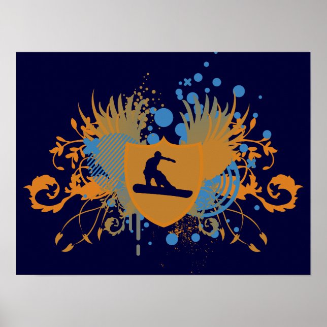 Pôster snowboard hi-fi (Frente)