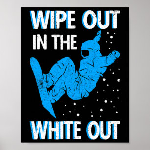 Poster Snowboard Limpa No Sno White Out Ski Resort