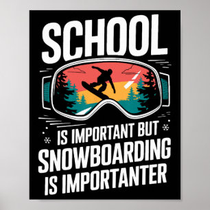 Poster Snowboard Lover Humor Design Funny Snowboarder