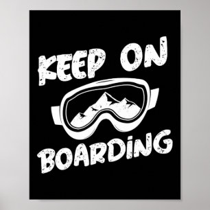 Poster Snowboard Manter A Bordo Snowboard
