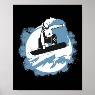 Poster Snowboard Mountain Wintersport Ski