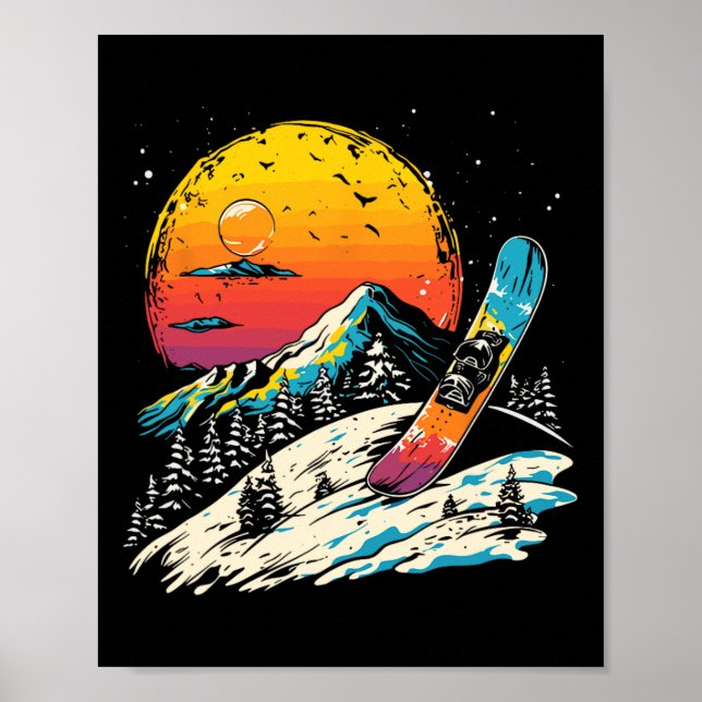 Poster Snowboard Portrait Winter Sports (Frente)