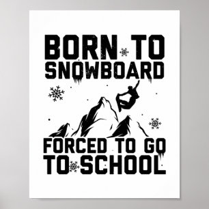 Poster Snowboard Presentes de Esqui Snowboarder