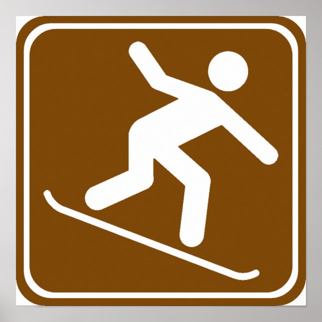 Poster Snowboard - Sinal de Estrada (Frente)