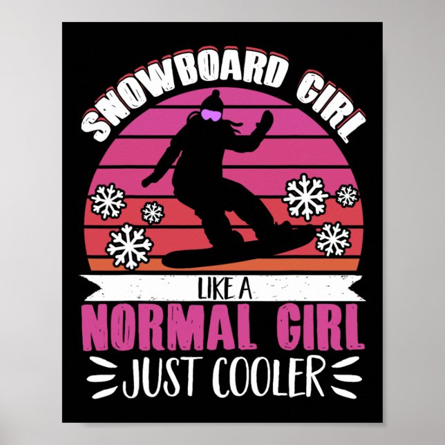 Poster Snowboard Snowboard Girl Like A Nowboy Jus (Frente)