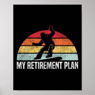 Poster Snowboard Snowboard Retyre Vintage Retro My Ret