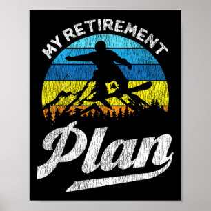 Poster Snowboard Snowboard Retyre Vintage Retro My Ret
