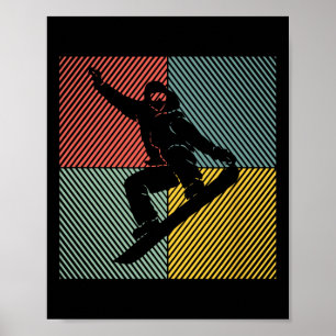 Poster Snowboard Snowboard Skilift Vintage Snowboarder