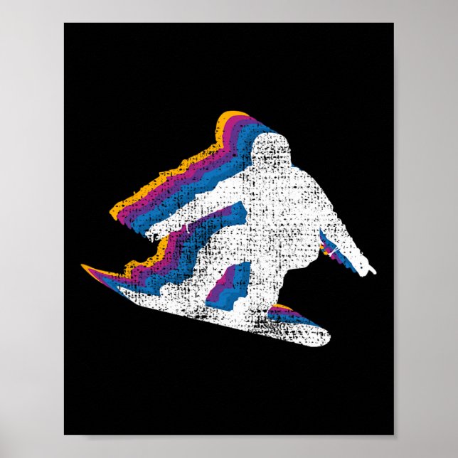 Poster Snowboard Snowboard Snowboard Snowboarder (Frente)