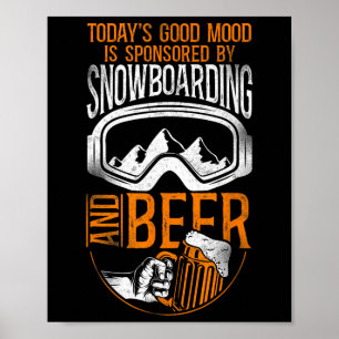Poster Snowboard Snowboard Vintage Beer