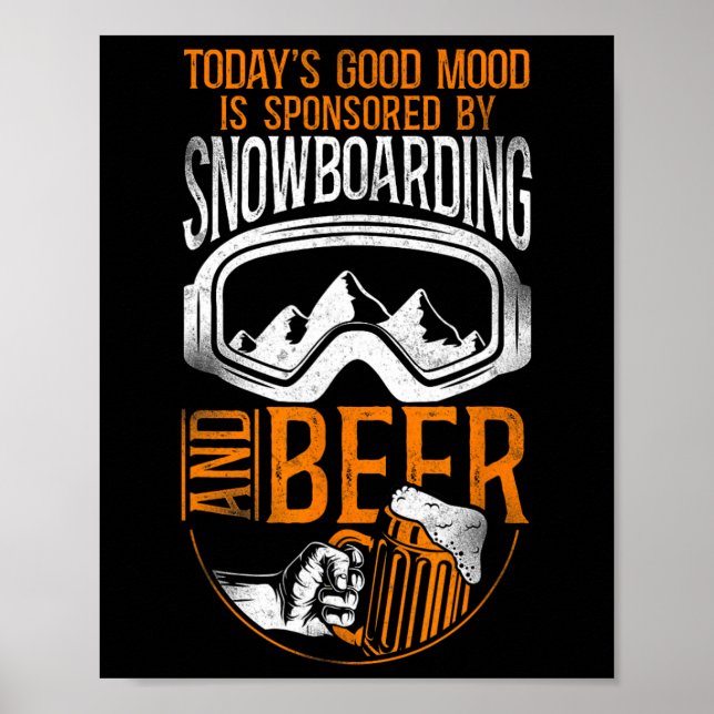 Poster Snowboard Snowboard Vintage Beer (Frente)