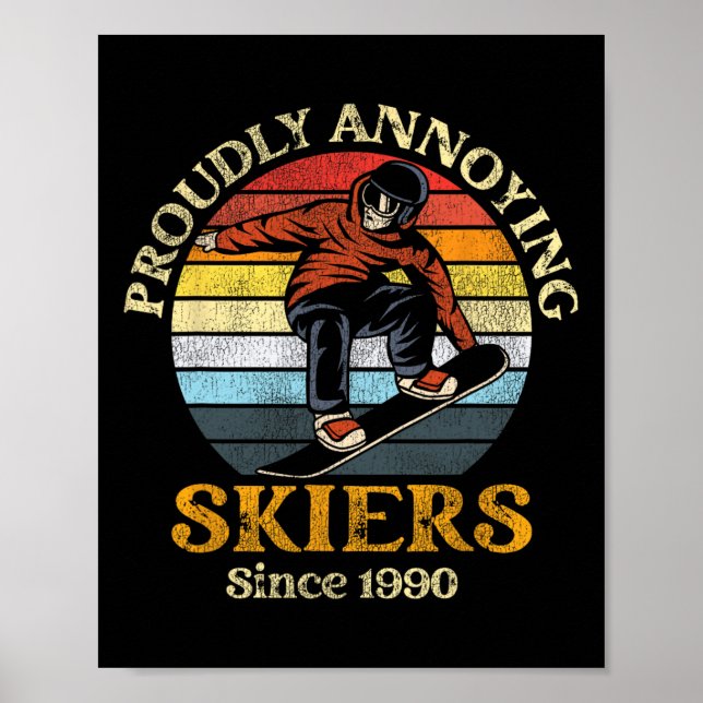 Poster Snowboard Snowboard Vintage Retro Orgulhosamente I (Frente)