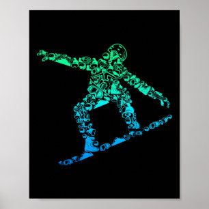 Poster Snowboard Snowboarder Snowboard Men Meninos
