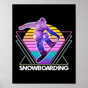 Poster Snowboard Sports Retro Vintage Vaporwave 90 Sn