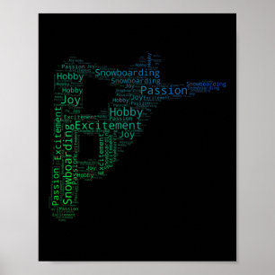 Poster Snowboard Winter Sport Men's Snowboard