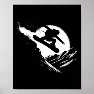 Poster Snowboarder Cliff Snowboard Snowboard