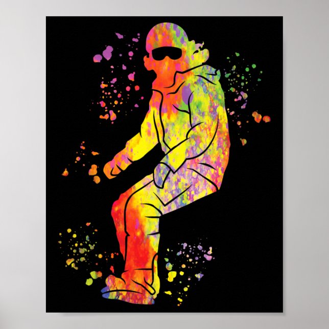 Poster Snowboarder Colorful Snowboard 41 (Frente)