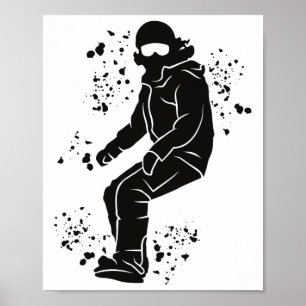 Poster Snowboarder Colorful Snowboard 47