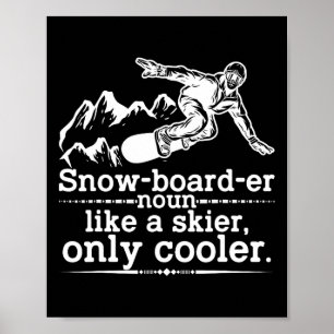 Poster Snowboarder Definição Engraçado Snowboard Winter S
