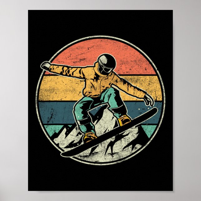 Poster Snowboarder Extreme Sport Snowboarder Design (Frente)