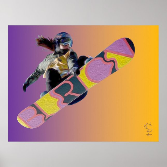 Poster Snowboarder Girl (Frente)