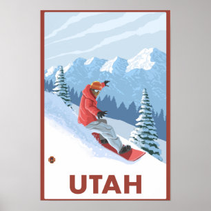 Poster Snowboarder SceneUtah