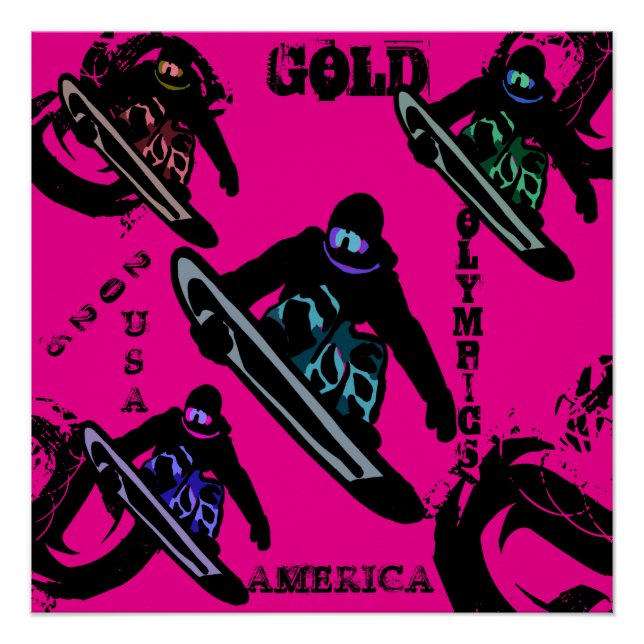 PÔSTER SNOWBOARDING  (Frente)