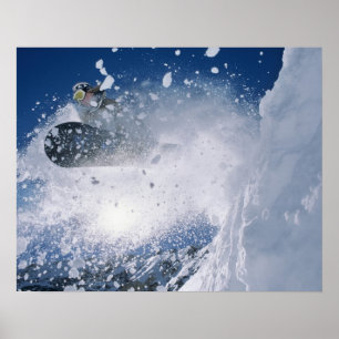 Pôster Snowboarding at Snowbird Resort, Wasatch