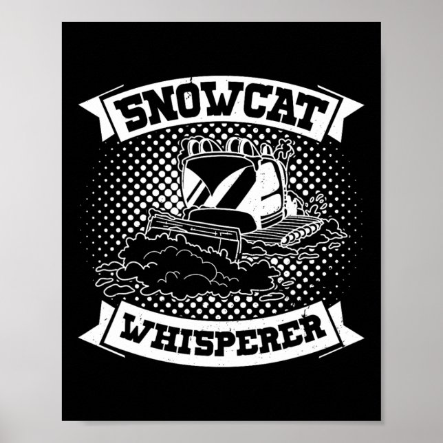 Poster Snowcat Snow Groomer Snowboard Mountain Professe (Frente)