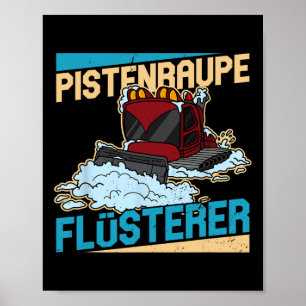Poster Snowcat Snow Groomer Snowboard Mountain Professe