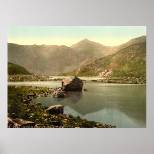 Pôster Snowdon de Llyn Llydaw, Gwynedd, Wales