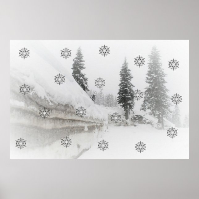 Poster Snowfall winter christmas (Frente)