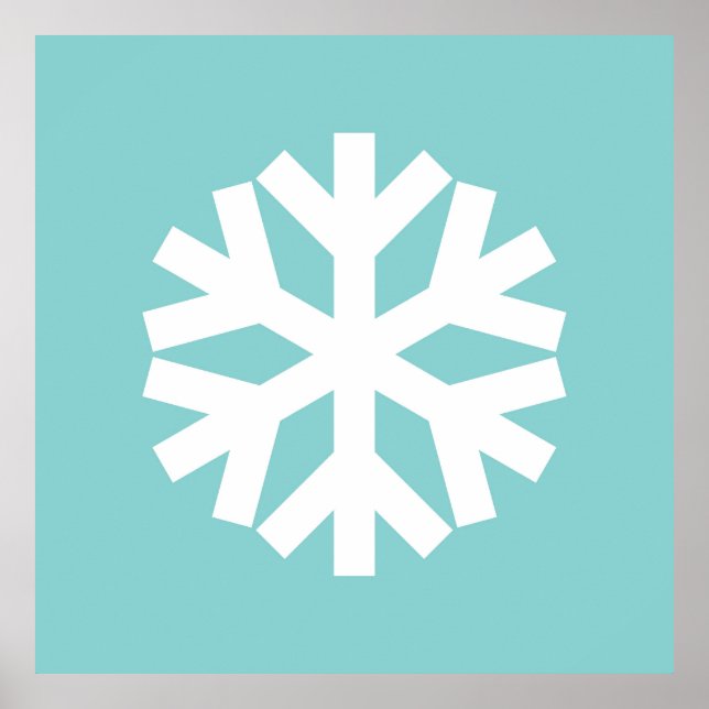 Poster Snowflake blue (Frente)