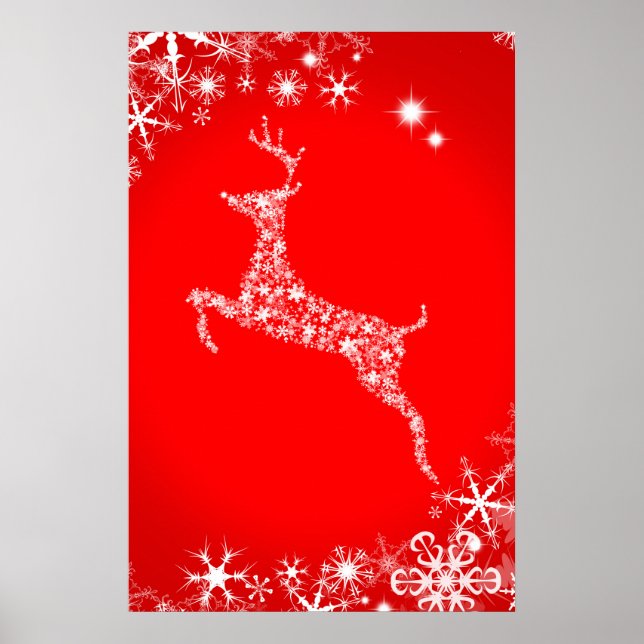 Poster Snowflake Reindeer (Frente)