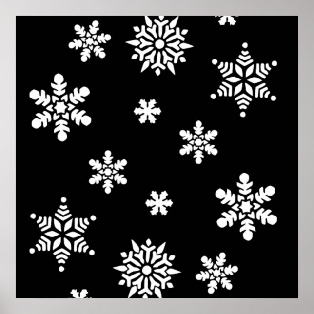 PÔSTER SNOWFLAKES DO INVERNO (Frente)
