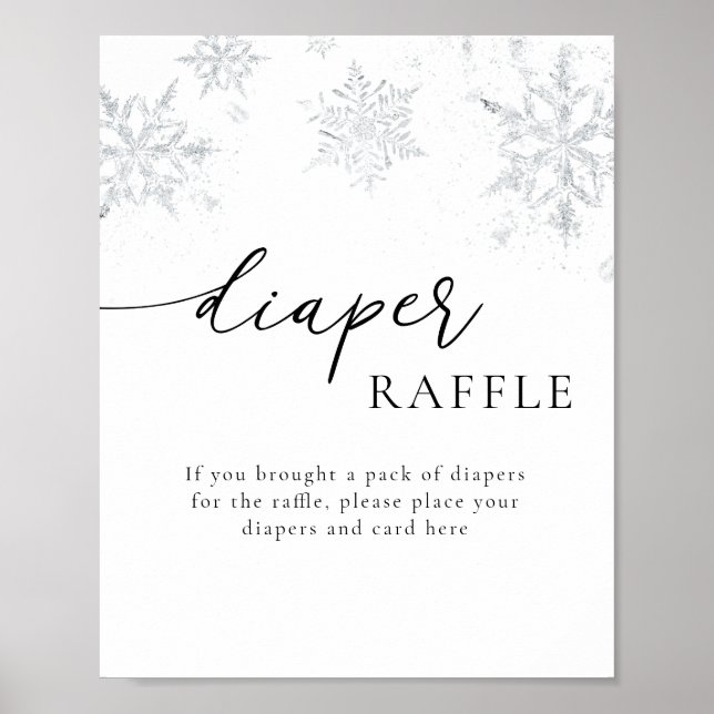 Poster Snowflakes Fralda Sinal de Raffle (Frente)