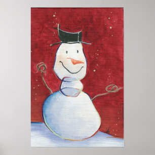 Pôster Snowman Canvas