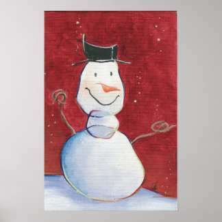 Pôster Snowman Canvas