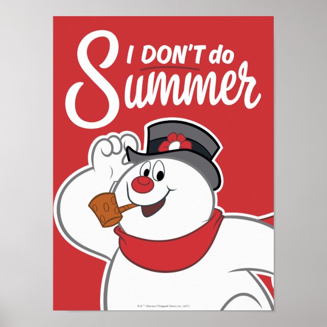 Poster Snowman™ congelado | Eu não faço verão (Frente)